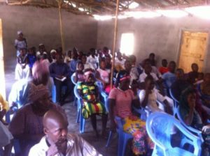 A section of the church in Malone during a service