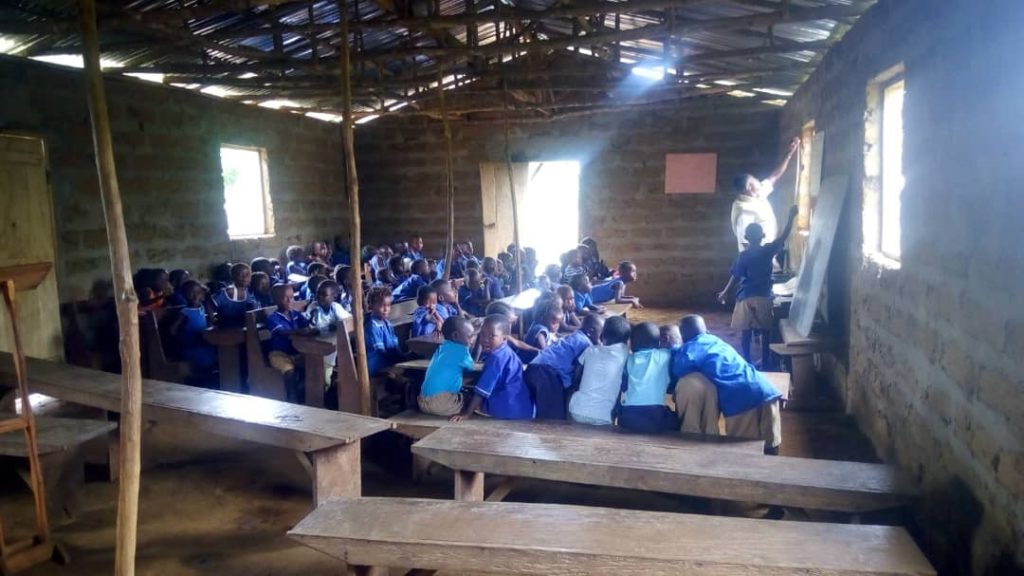 A section of the Muslim school now domiciled in the church house.